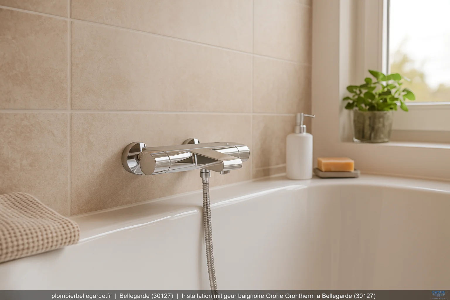Installation mitigeur baignoire Grohe Grohtherm a Bellegarde (30127)
