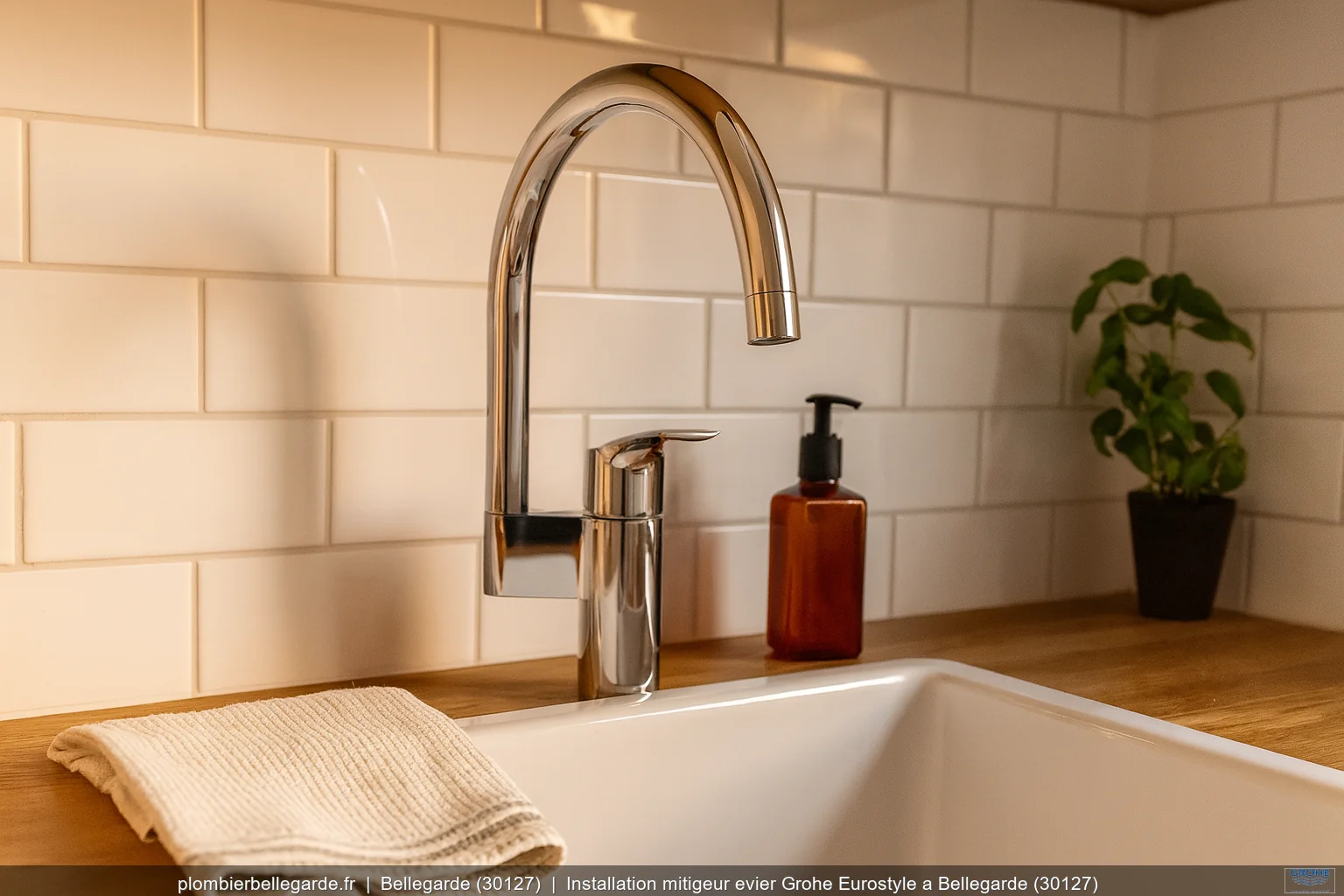 Installation mitigeur evier Grohe Eurostyle a Bellegarde (30127)