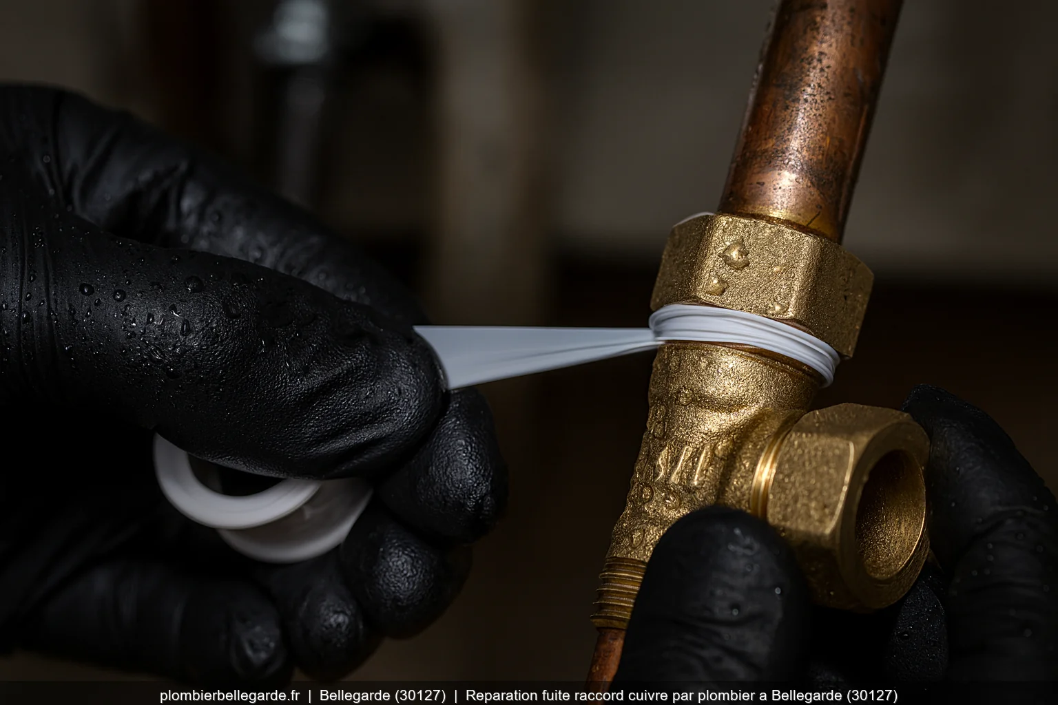 Reparation fuite raccord cuivre par plombier a Bellegarde (30127)