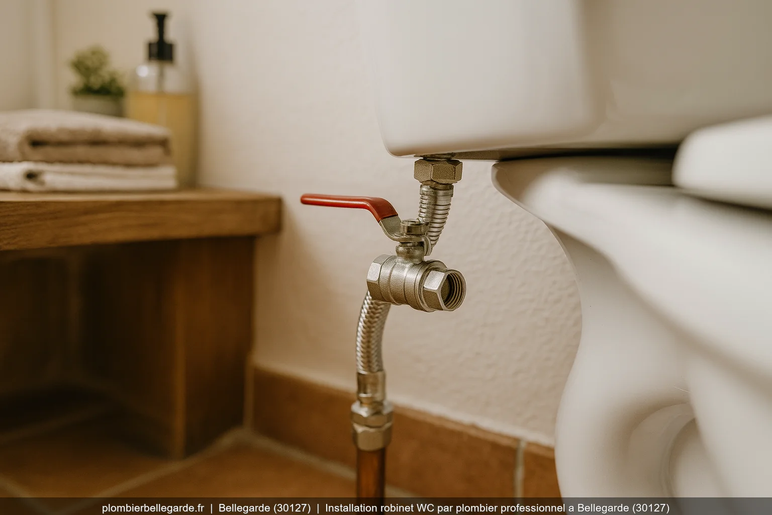 Installation robinet WC par plombier professionnel a Bellegarde (30127)